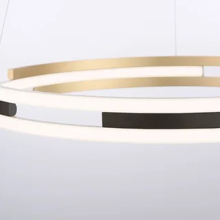 Paul Neuhaus Q-Beluga LED hanglamp, messing van Q-Smart-Home in Messing mat, Antraciet – productfoto 3 van 4