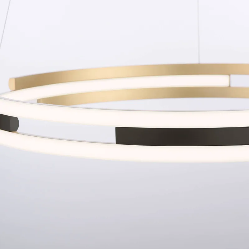 Paul Neuhaus Q-Beluga LED hanglamp, messing van Q-Smart-Home in Messing mat, Antraciet – productfoto 3 van 4
