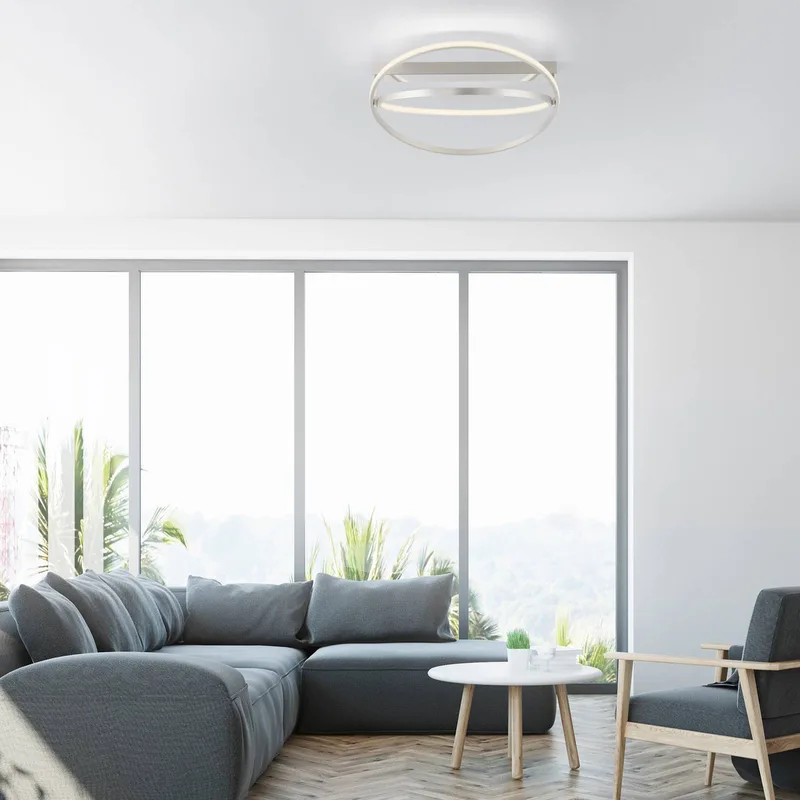 Paul Neuhaus Q-Beluga LED plafondlamp van Q-Smart-Home in Staal – productfoto 2 van 5