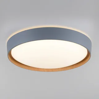 Paul Neuhaus Q-EMILIA LED plafondlamp, grijs/hout van Q-Smart-Home in Grijs, Licht hout, Wit – productfoto 1 van 5