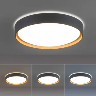 Paul Neuhaus Q-EMILIA LED plafondlamp, grijs/hout van Q-Smart-Home in Grijs, Licht hout, Wit – productfoto 5 van 5