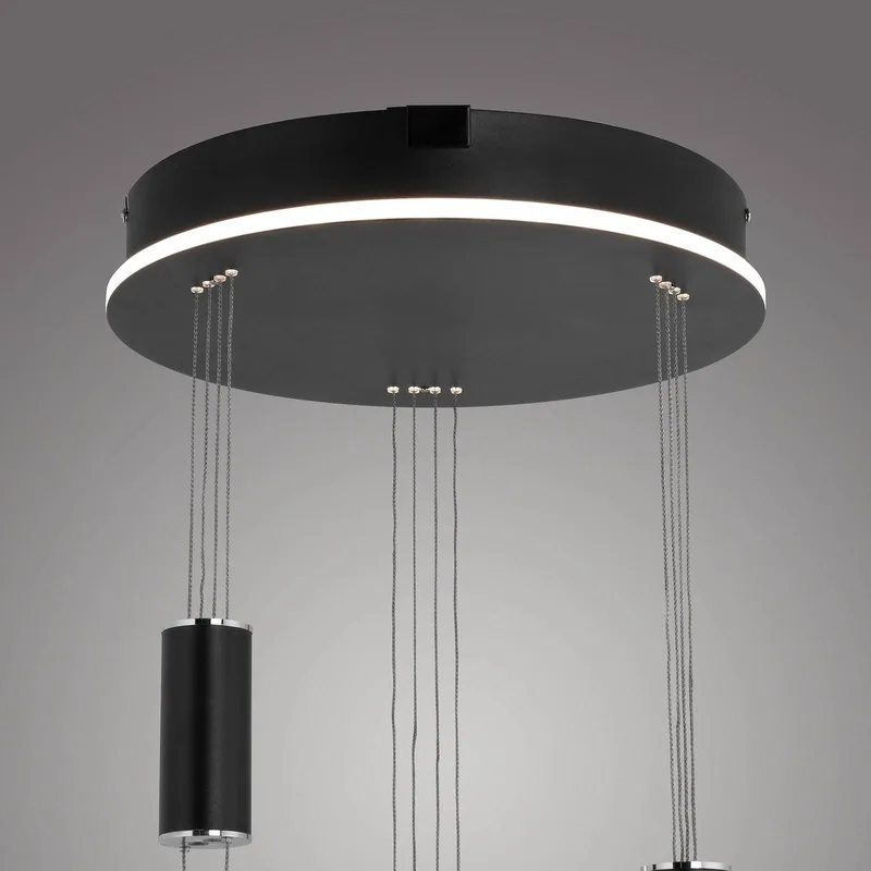 Paul Neuhaus Q-ETIENNE hanglamp rondel, zwart van Q-Smart-Home in Zwart, Wit – productfoto 5 van 5