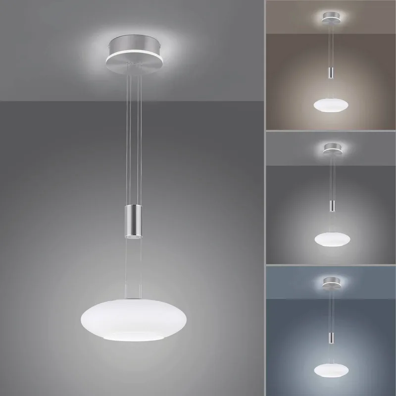 Paul Neuhaus Q-ETIENNE LED-hänglampa 1 lampor från Q-Smart-Home i Silver, Vit – produktbild 4 av 5