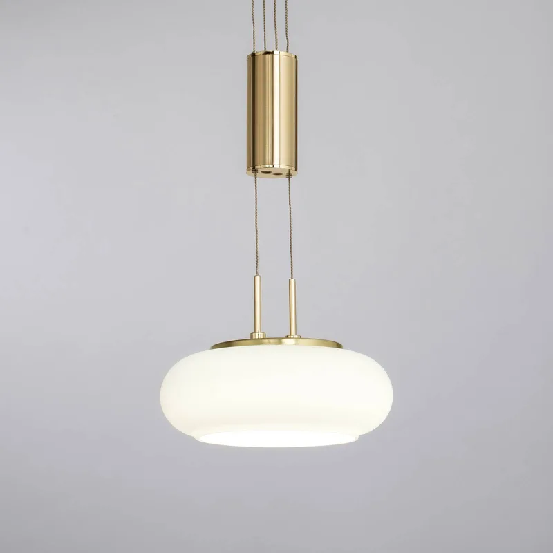 Paul Neuhaus Q-ETIENNE LED-hänglampa 2 lampor från Q-Smart-Home i Mat messing, Vit – produktbild 5 av 5