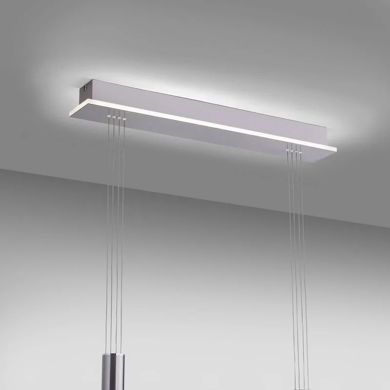 Paul Neuhaus Q-ETIENNE LED hanglamp, 2-lamps van Q-Smart-Home in Zilver, Wit – productfoto 4 van 5