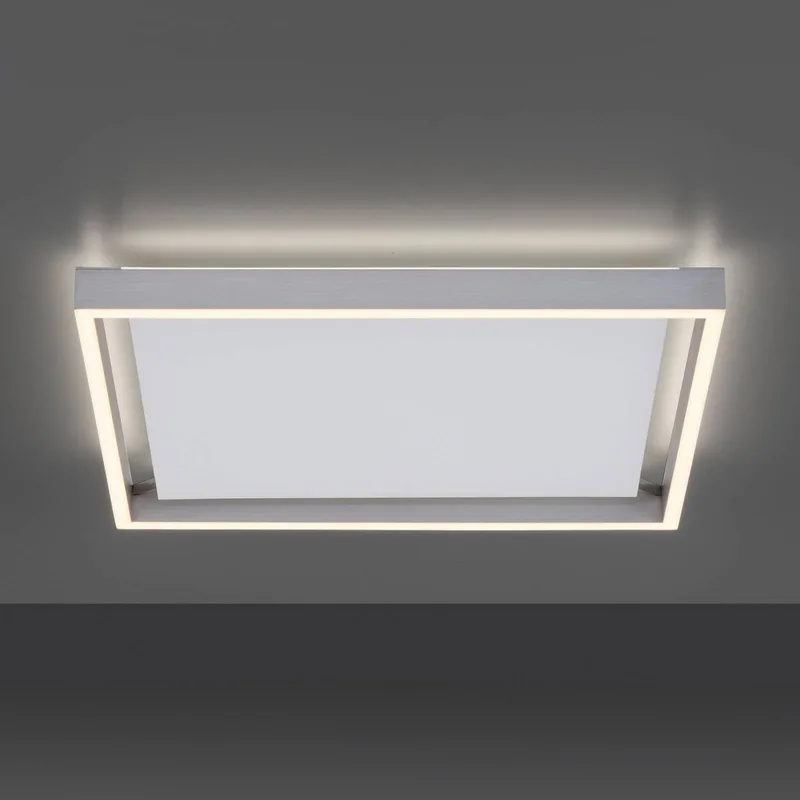 Paul Neuhaus Q-KAAN LED plafondlamp, 45x45cm van Q-Smart-Home in Zilver, Wit – productfoto 1 van 5