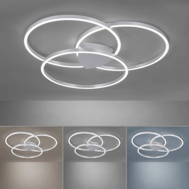 Paul Neuhaus Q-KATE LED plafondlamp van Q-Smart-Home in Zilver, Wit – productfoto 5 van 5