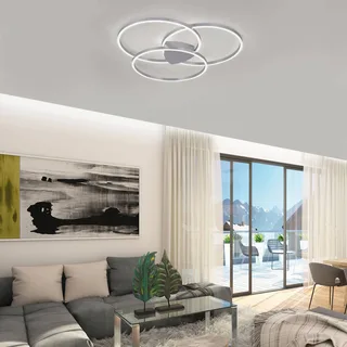 Paul Neuhaus Q-KATE LED plafondlamp van Q-Smart-Home in Zilver, Wit – productfoto 3 van 5