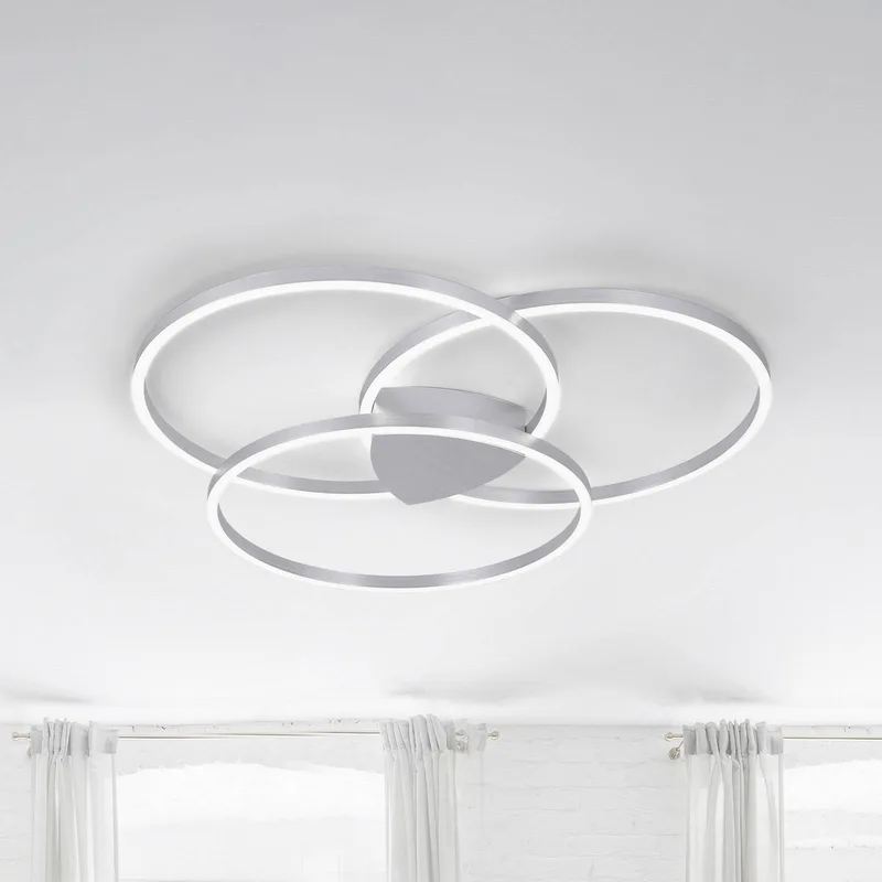 Paul Neuhaus Q-KATE LED plafondlamp van Q-Smart-Home in Zilver, Wit – productfoto 1 van 5