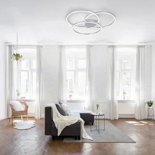 Paul Neuhaus Q-KATE LED plafondlamp van Q-Smart-Home in Zilver, Wit – productfoto 2 van 5