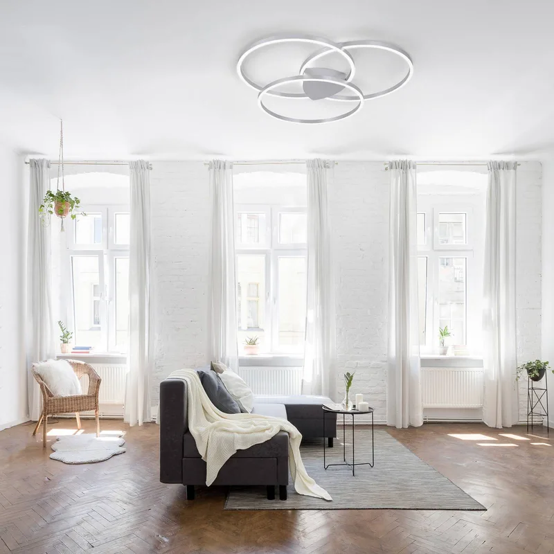 Paul Neuhaus Q-KATE LED plafondlamp van Q-Smart-Home in Zilver, Wit – productfoto 2 van 5