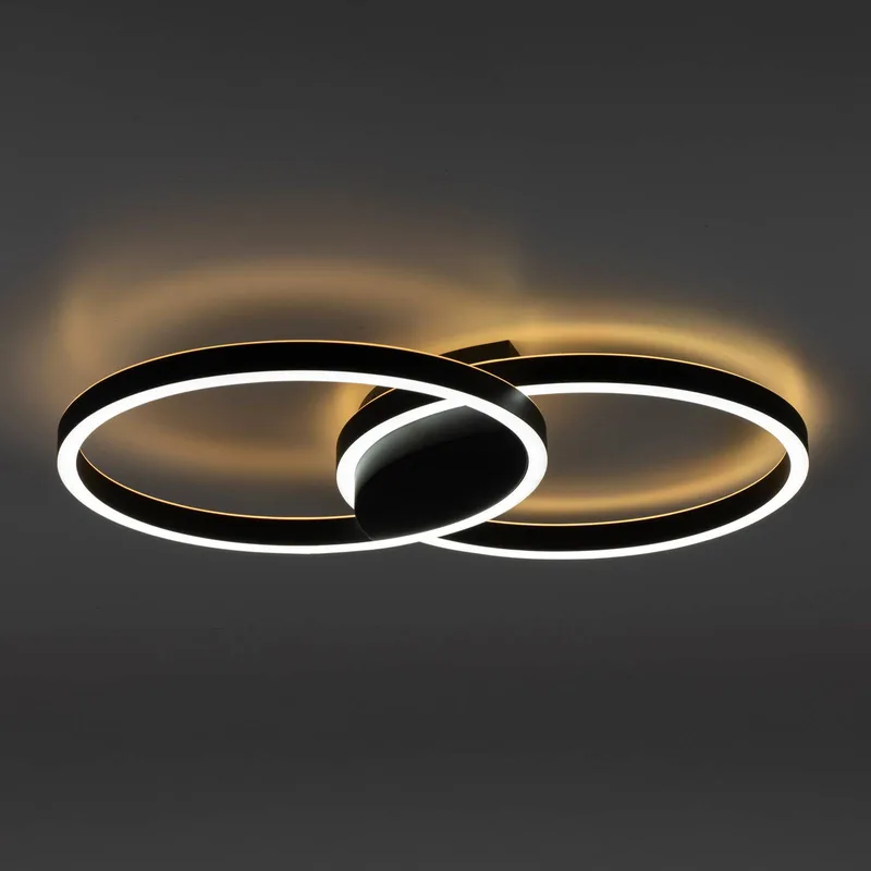 Paul Neuhaus Q-MARKO LED plafondlamp, 2-lamps rond från Q-Smart-Home i Svart, Vit – produktbild 5 av 5