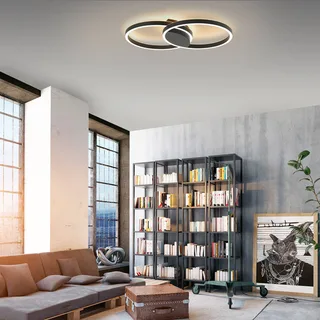 Paul Neuhaus Q-MARKO LED plafondlamp, 2-lamps rond från Q-Smart-Home i Svart, Vit – produktbild 2 av 5