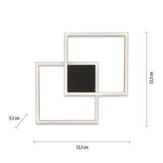 Paul Neuhaus Q-MARKO LED plafondlamp, 2-lamps von Q-Smart-Home in Schwarz, Weiß – Produktfoto 3 von 5