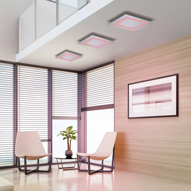 Paul Neuhaus Q-MIRAN LED plafondlamp, 30x30 cm von Q-Smart-Home in Aluminium – Produktfoto 4 von 5
