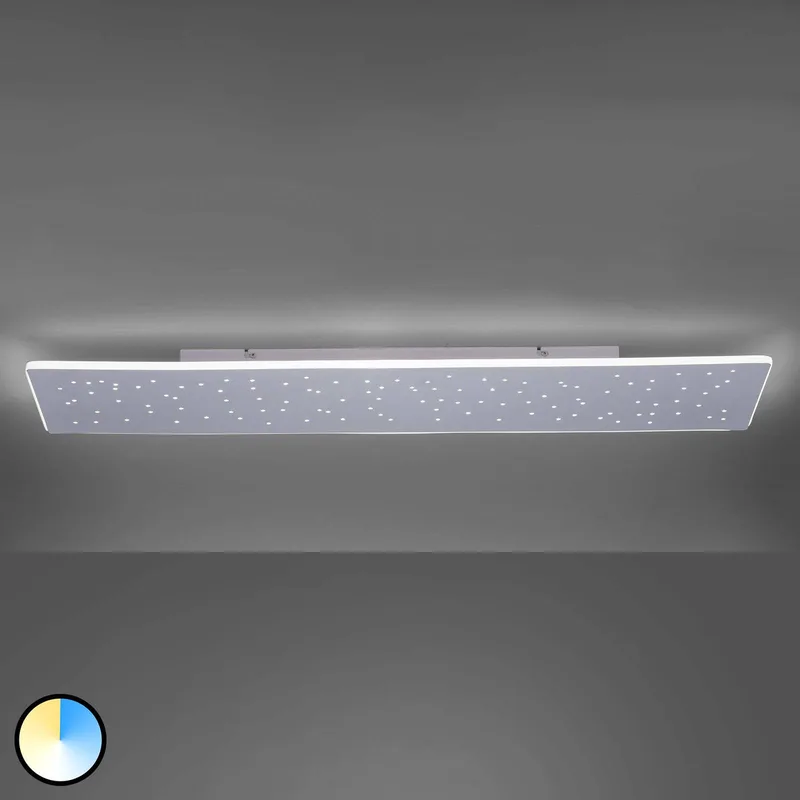 Paul Neuhaus Q-NIGHTSKY LED-loftlampe 100 x 25 cm fra Q-Smart-Home i Aluminium – produktbillede 3 af 4