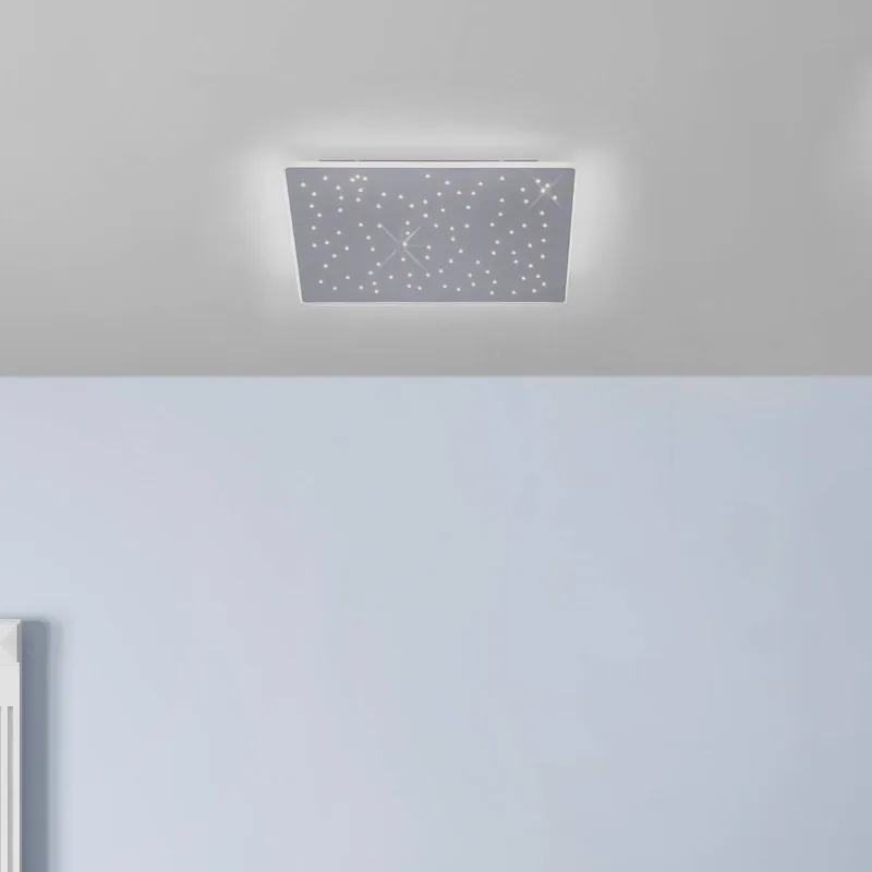 Paul Neuhaus Q-NIGHTSKY LED-loftlampe, 60 x 60 cm fra Q-Smart-Home i Aluminium – produktbillede 1 af 4