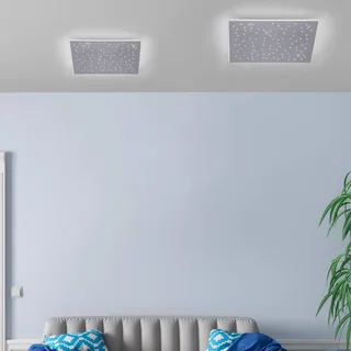 Paul Neuhaus Q-NIGHTSKY LED-loftlampe, 60 x 60 cm fra Q-Smart-Home i Aluminium – produktbillede 2 af 4