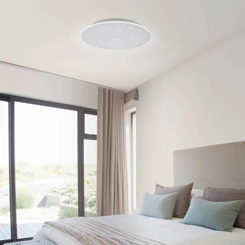 Paul Neuhaus Q-NIGHTSKY LED plafondlamp, rond von Q-Smart-Home in Aluminium – Produktfoto 4 von 4