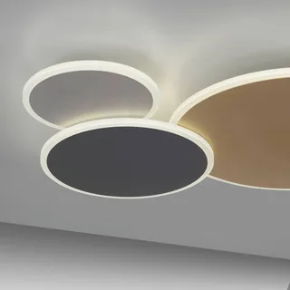 Paul Neuhaus Q-Piato LED plafondlamp 3-lamps van Q-Smart-Home in Messing, Antraciet, Grijs – productfoto 5 van 5
