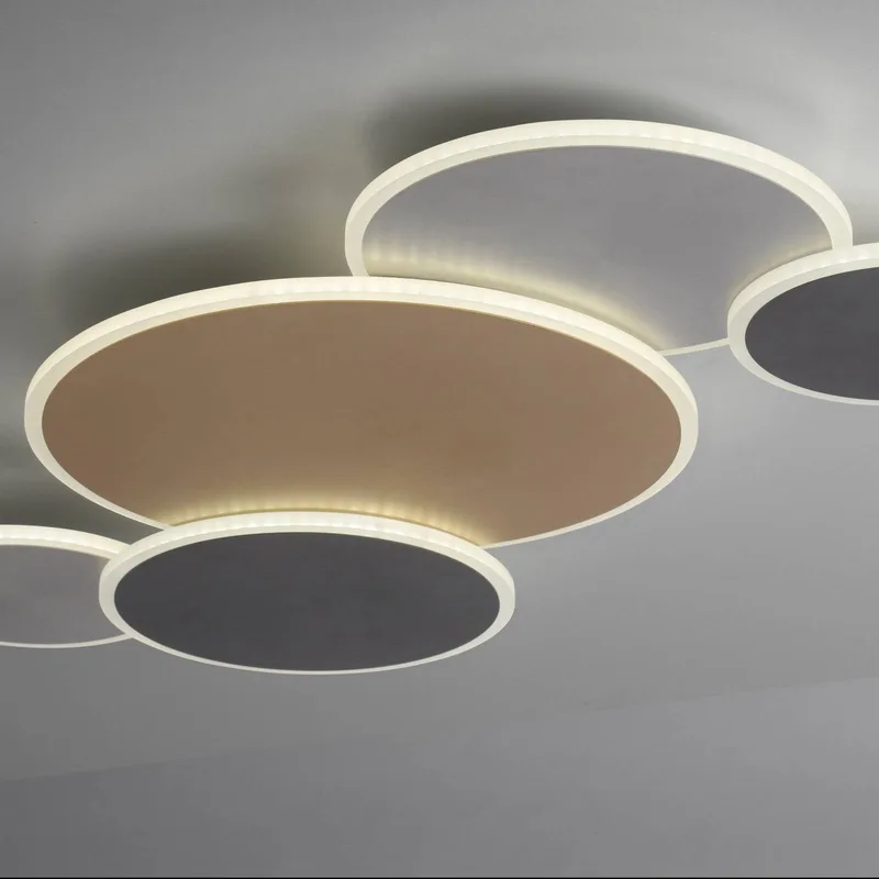 Paul Neuhaus Q-Piato LED plafondlamp 5-lamps von Q-Smart-Home in Messing, Anthrazit, Grau – Produktfoto 4 von 5