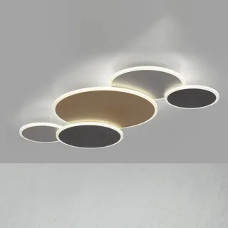 Paul Neuhaus Q-Piato LED plafondlamp 5-lamps von Q-Smart-Home in Messing, Anthrazit, Grau – Produktfoto 1 von 5