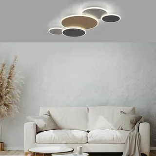 Paul Neuhaus Q-Piato LED plafondlamp 5-lamps von Q-Smart-Home in Messing, Anthrazit, Grau – Produktfoto 2 von 5