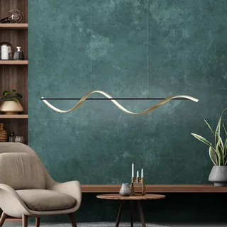 Paul Neuhaus Q-Swing hængelampe, antracit/messing fra Q-Smart-Home i Antracit, Messing – produktbillede 1 af 5