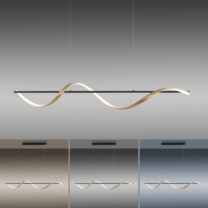 Paul Neuhaus Q-Swing hængelampe, antracit/messing fra Q-Smart-Home i Antracit, Messing – produktbillede 5 af 5