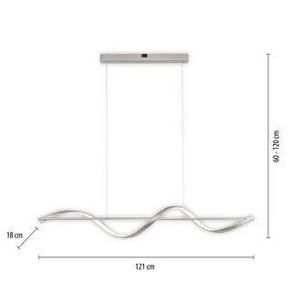 Paul Neuhaus Q-Swing LED-hänglampa, stål från Q-Smart-Home i Staal – produktbild 2 av 4