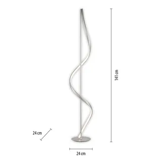 Paul Neuhaus Q-Swing LED-golvlampa, stål från Q-Smart-Home i Staal – produktbild 2 av 5