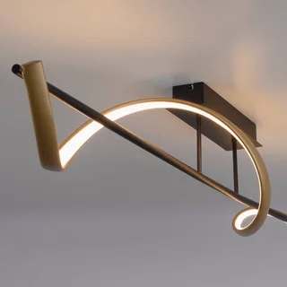 Paul Neuhaus Q-Swing plafondlamp antraciet/messing de Q-Smart-Home en Anthracite, Laiton – photo produit 4 sur 4