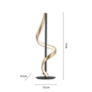 Paul Neuhaus Q-Swing tafellamp, antraciet/messing von Q-Smart-Home in Anthrazit, Messing – Produktfoto 2 von 3