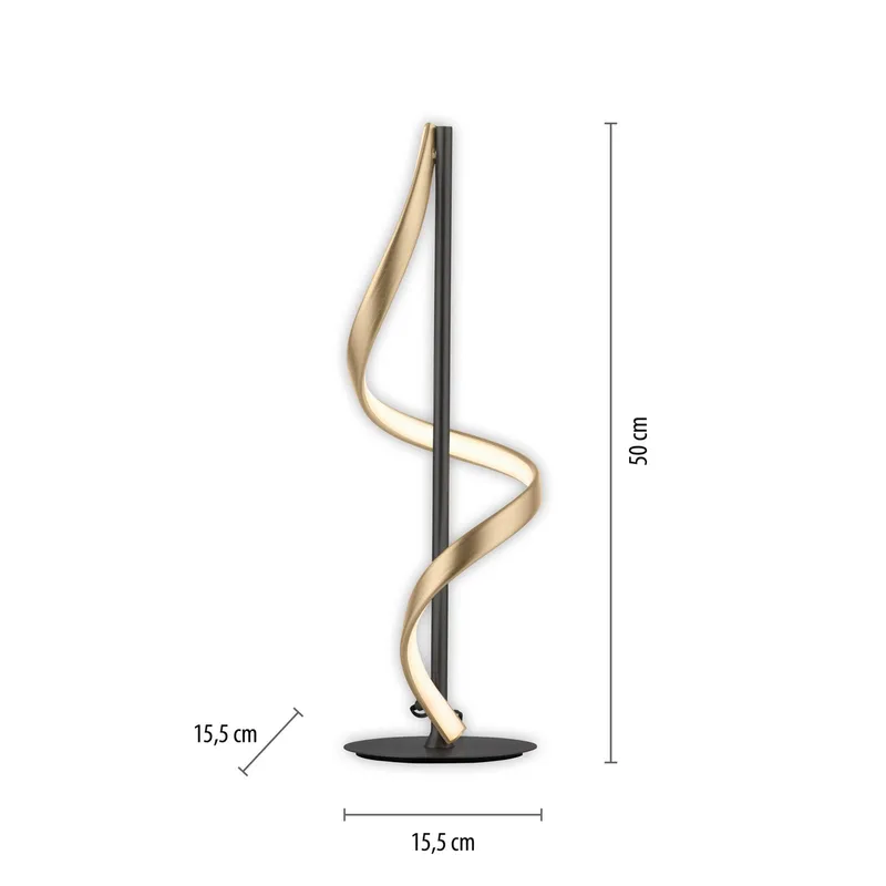 Paul Neuhaus Q-Swing tafellamp, antraciet/messing von Q-Smart-Home in Anthrazit, Messing – Produktfoto 2 von 3