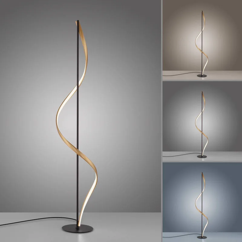 Paul Neuhaus Q-Swing golvlampa antracit/mässing från Q-Smart-Home i Antracit, Mässing – produktbild 5 av 5