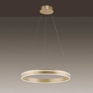 Paul Neuhaus Q-VITO LED hanglamp, 1 ring van Q-Smart-Home in Mat messing, Wit – productfoto 4 van 5