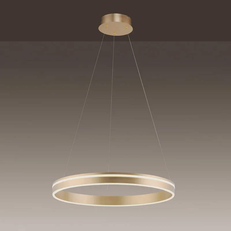 Paul Neuhaus Q-VITO LED hanglamp, 1 ring van Q-Smart-Home in Mat messing, Wit – productfoto 4 van 5