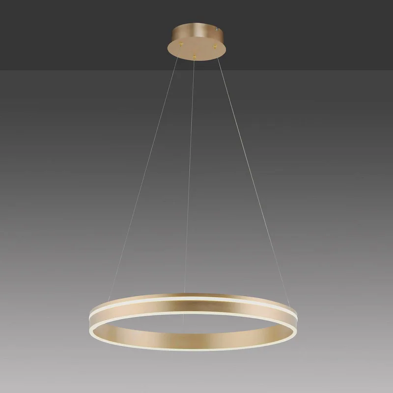 Paul Neuhaus Q-VITO LED hanglamp, 1 ring van Q-Smart-Home in Mat messing, Wit – productfoto 3 van 5
