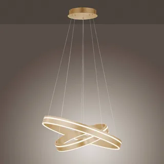 Paul Neuhaus Q-VITO LED hanglamp, 2 ringen van Q-Smart-Home in Mat messing, Wit – productfoto 5 van 5