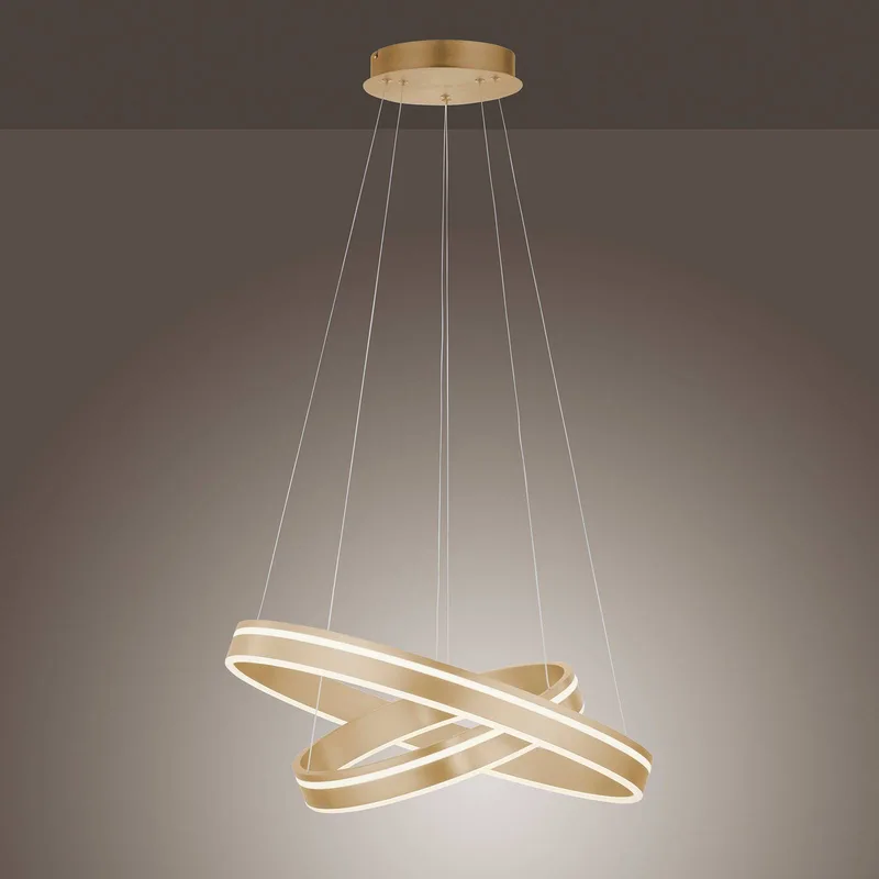 Paul Neuhaus Q-VITO LED hanglamp, 2 ringen van Q-Smart-Home in Mat messing, Wit – productfoto 5 van 5
