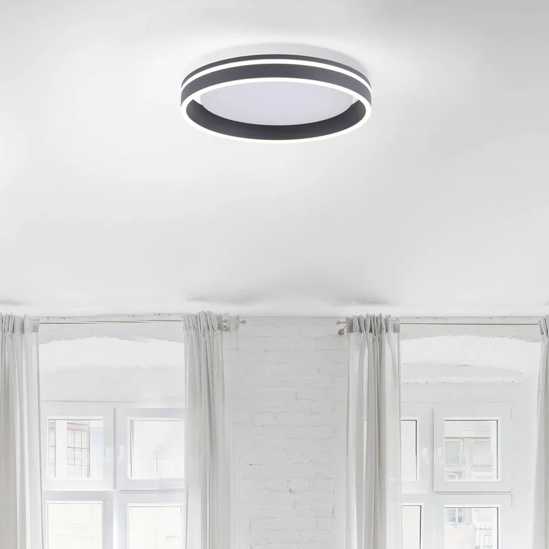 Paul Neuhaus Q-VITO LED plafondlamp 40cm antraciet van Q-Smart-Home in Antraciet, Wit – productfoto 5 van 5