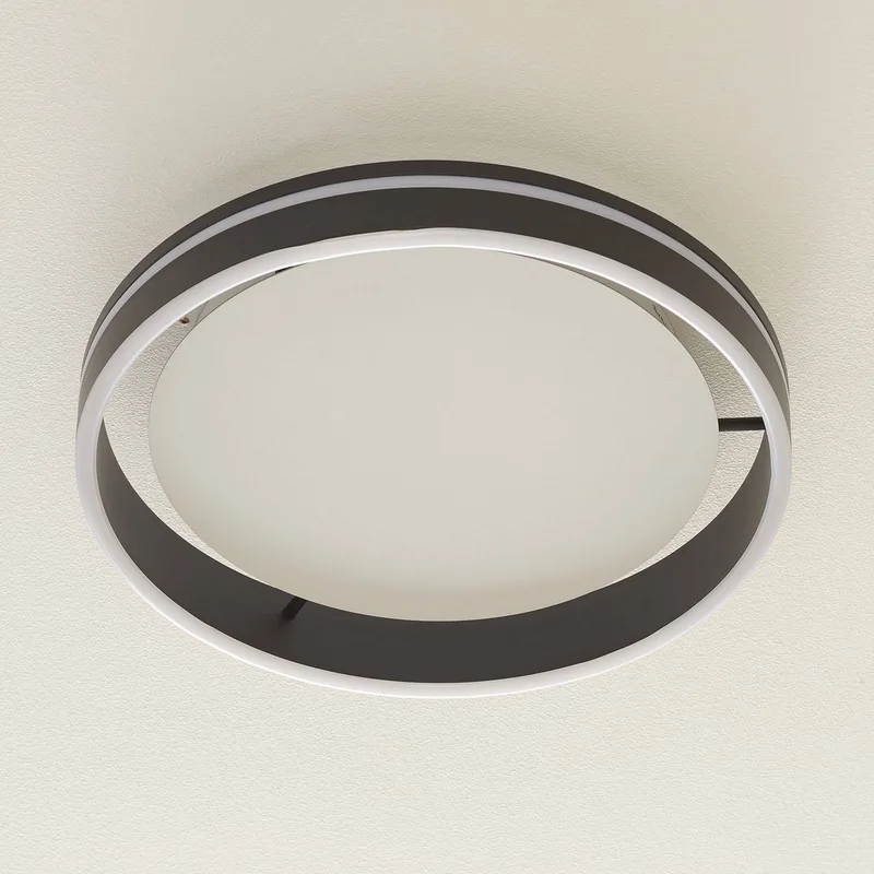 Paul Neuhaus Q-VITO LED plafondlamp 40cm antraciet van Q-Smart-Home in Antraciet, Wit – productfoto 2 van 5