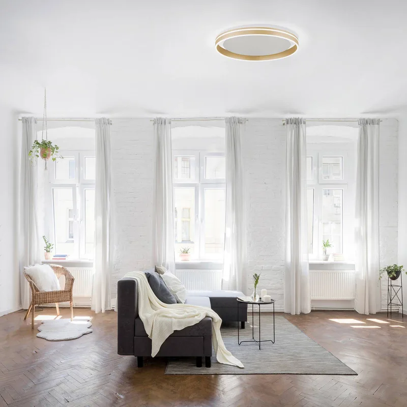 Paul Neuhaus Q-VITO LED-taklampa, Ø 60cm från Q-Smart-Home i Mat messing, Vit – produktbild 3 av 5