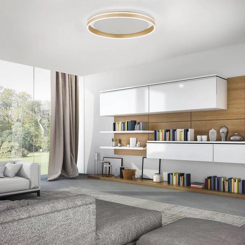 Paul Neuhaus Q-VITO LED-taklampa, Ø 60cm från Q-Smart-Home i Mat messing, Vit – produktbild 2 av 5