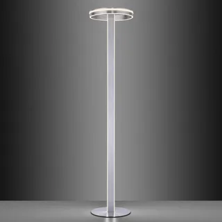 Paul Neuhaus Q-Vito LED vloerlamp, recht met ring de Q-Smart-Home en Gesatineerd aluminium – photo produit 4 sur 5
