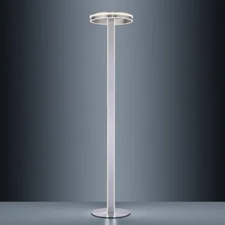 Paul Neuhaus Q-Vito LED vloerlamp, recht met ring de Q-Smart-Home en Gesatineerd aluminium – photo produit 5 sur 5