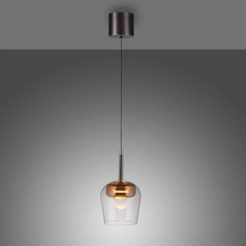 Paul Neuhaus SMART+ hanglamp Q-Kon koperkleurig Ø 21 cm by Q-Smart-Home in Copper, Helder – product photo 4 of 5