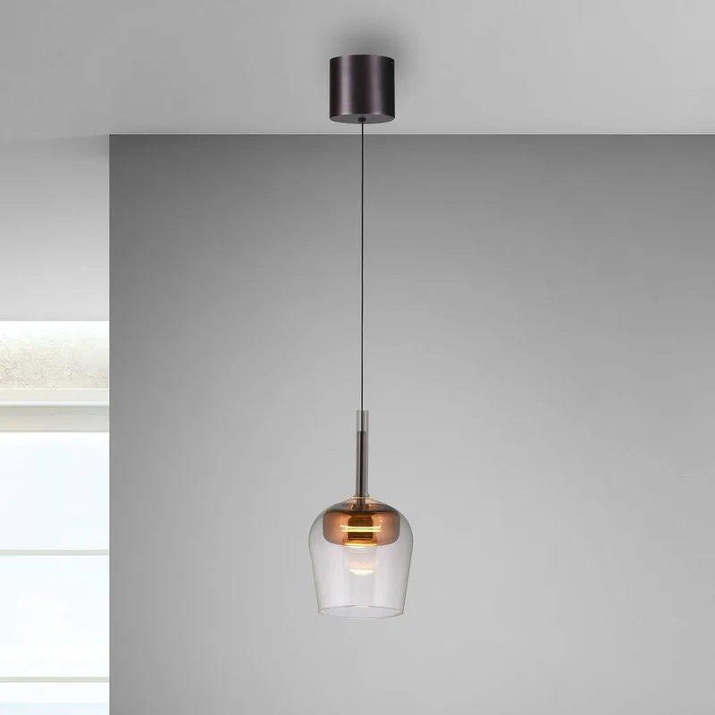 Paul Neuhaus SMART+ hanglamp Q-Kon koperkleurig Ø 21 cm by Q-Smart-Home in Copper, Helder – product photo 3 of 5