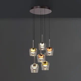 Paul Neuhaus SMART+ hanglamp Q-Kon meerkleurig 6-lamps van Q-Smart-Home in Meerkleurig, Helder – productfoto 1 van 5