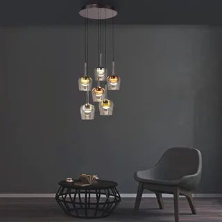 Paul Neuhaus SMART+ hanglamp Q-Kon meerkleurig 6-lamps van Q-Smart-Home in Meerkleurig, Helder – productfoto 2 van 5